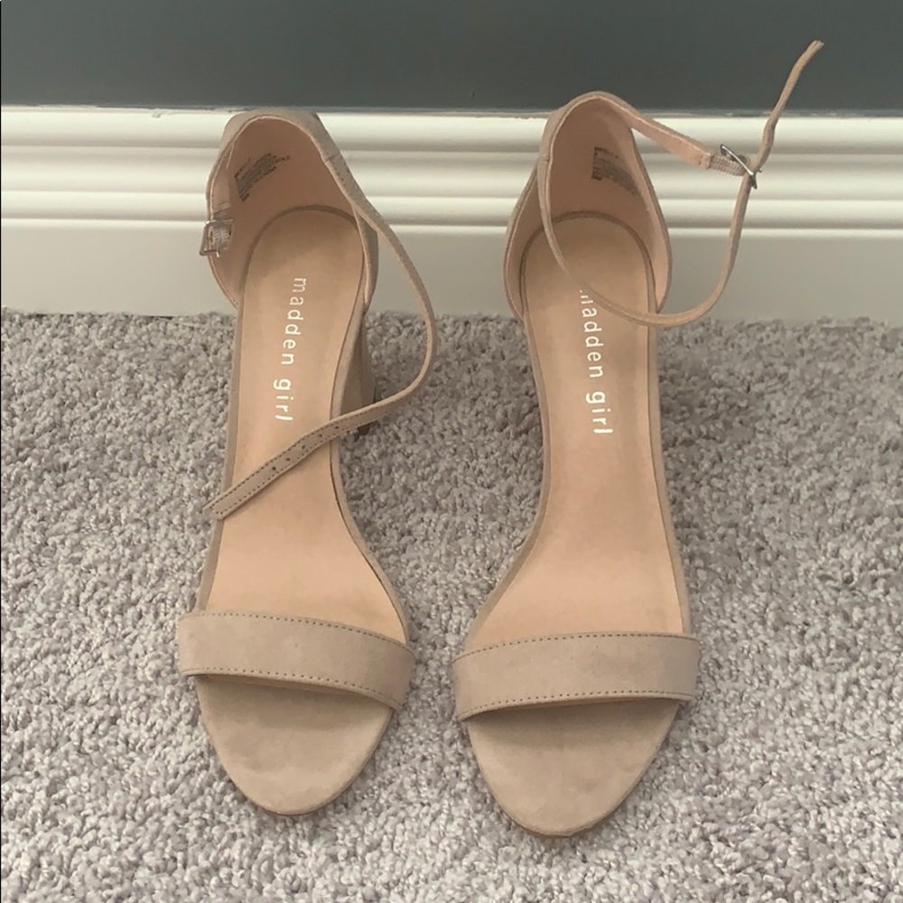 Madden Girl “Beella” Heeled Sandal in Blush